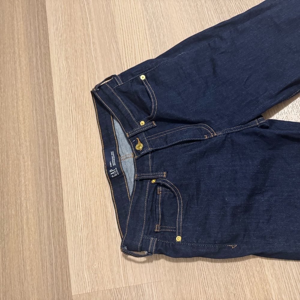 Gap Mid Rise Universal Baby Boot Cut Jeans Dark Wash 6/28 - Picture 6 of 8